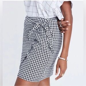 Black and White Gingham Skirt